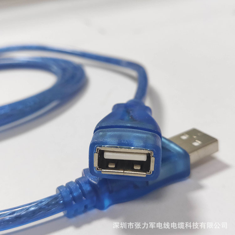 USB A公/A母 透明藍(lán)色延長(zhǎng)線(xiàn)